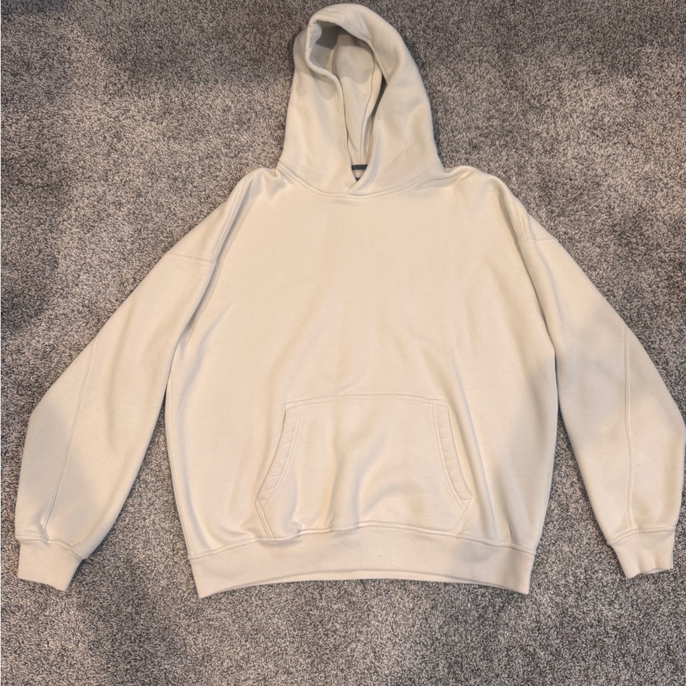 Abercrombie & Fitch Cream Popover Hoodie Oversized